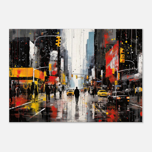 Paint Drizzle City #1 Artwork AllStyleArt Thick 70x100 cm / 28x40" 