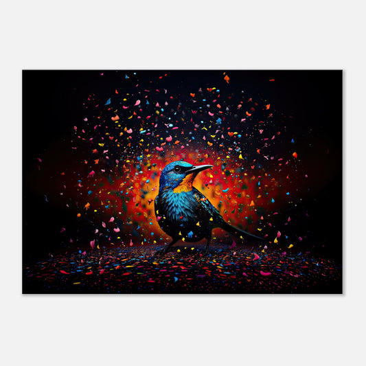 A Bird Amidst Confetti Artwork AllStyleArt Thick 70x100 cm / 28x40" 