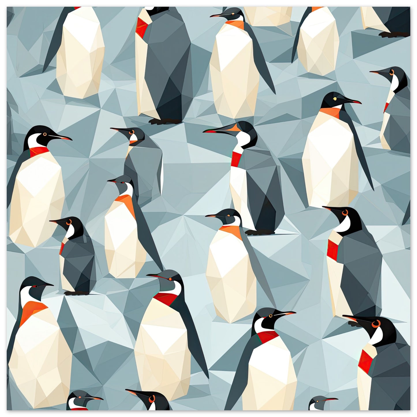 Penguin Convention Artwork AllStyleArt Matte Poster 70x70 cm / 28x28" 