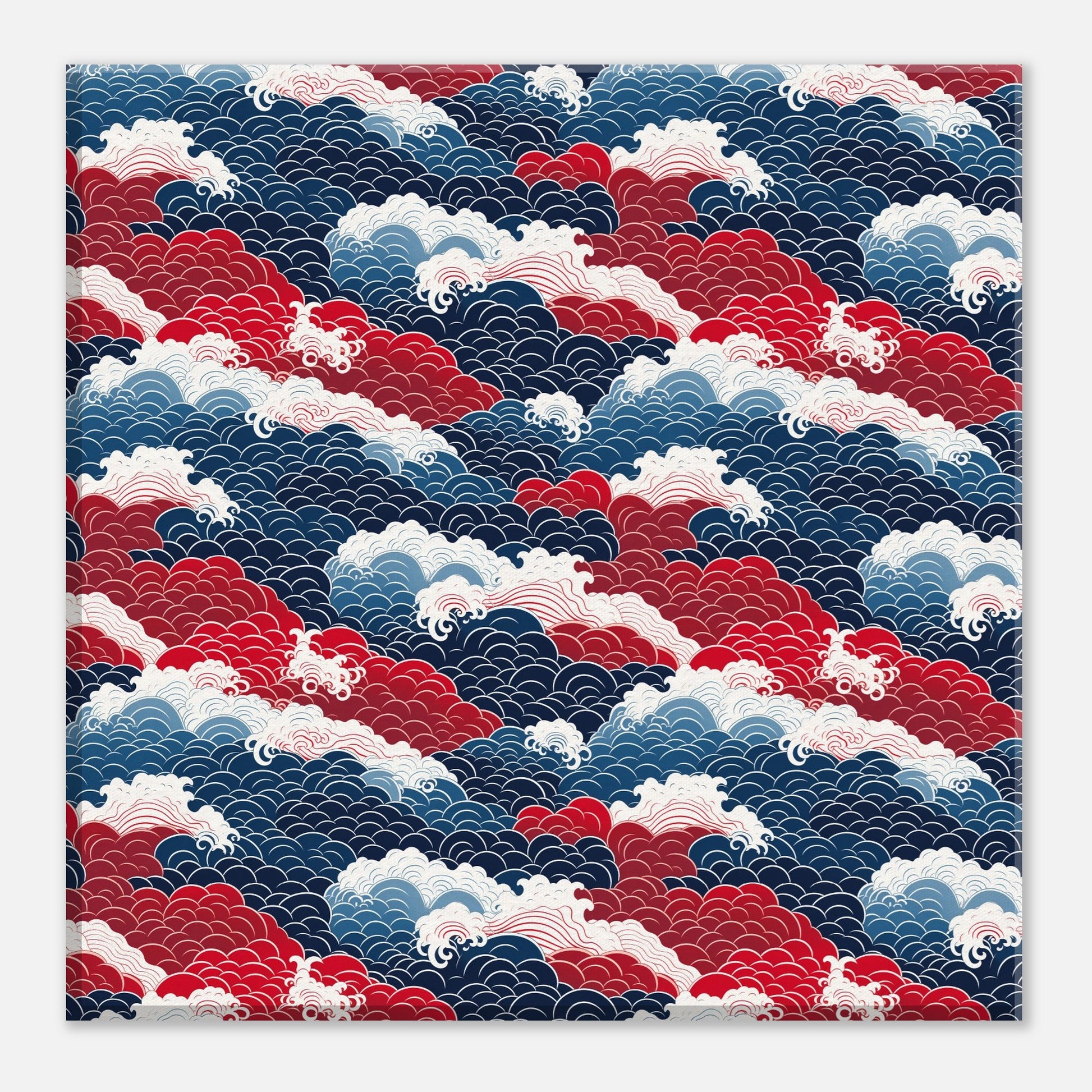 Seigaiha Clouds Pattern Artwork All Style Art Slim 20x20 cm / 8x8" 