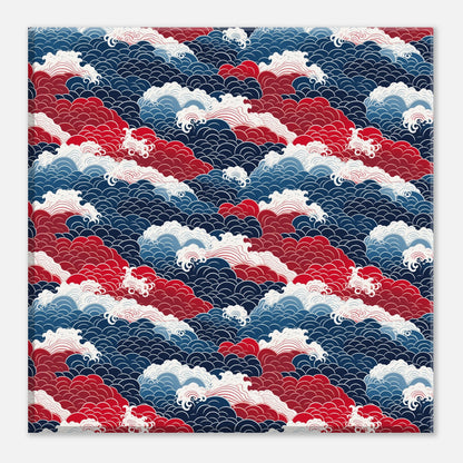 Seigaiha Clouds Pattern Artwork All Style Art Slim 20x20 cm / 8x8" 