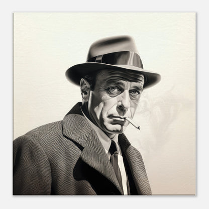 The 50's Film Noir Character Series; Gumshoe #2 Artwork AllStyleArt Canvas 60x60 cm / 24x24" 
