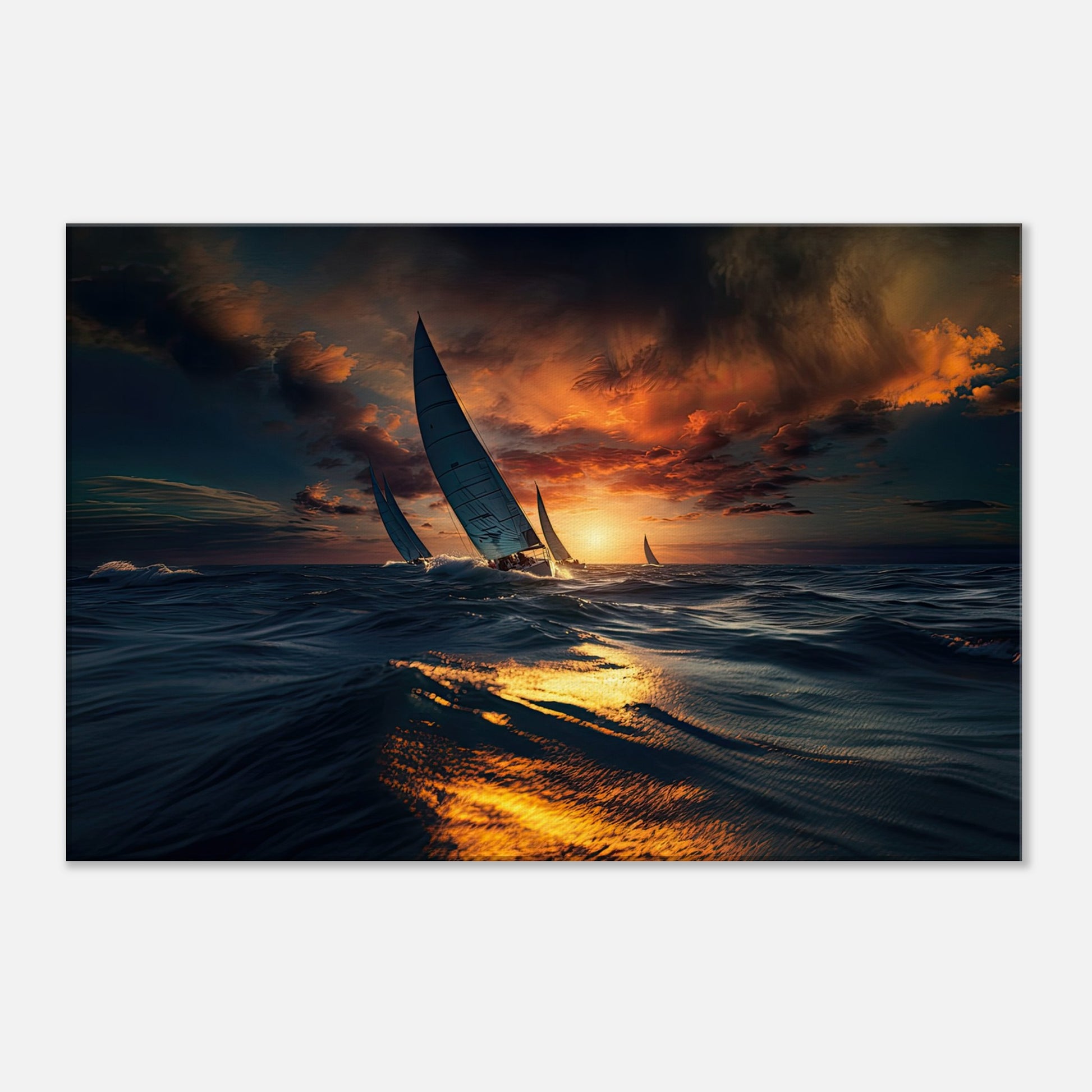 Sail Into The Sunset Print Material AllStyleArt Canvas 40x60 cm / 16x24" 