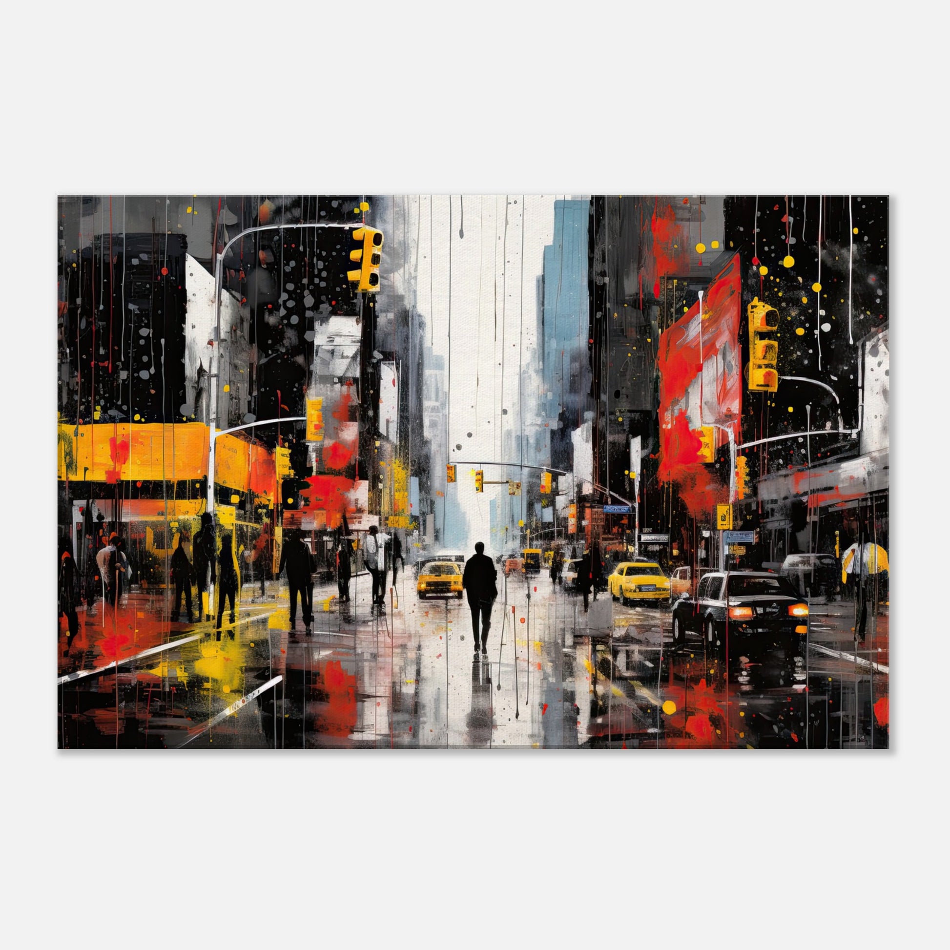 Paint Drizzle City #1 Artwork AllStyleArt Thick 50x75 cm / 20x30" 