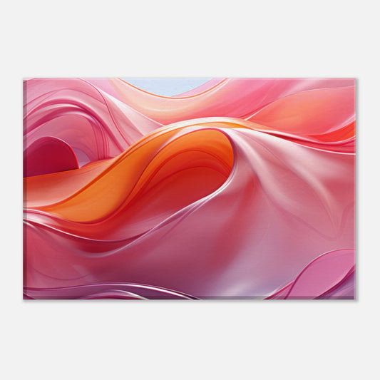 Translucent Rose Pink Waves Print Material AllStyleArt Slim 20x30 cm / 8x12″ 