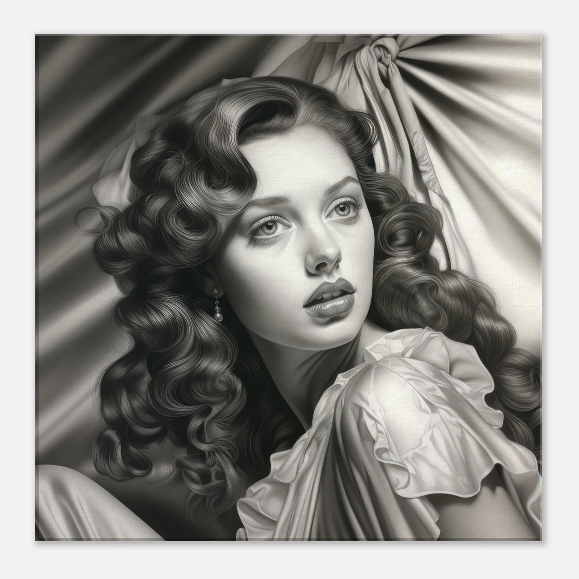 The 50's Film Noir Character Series; Damsel In Distress #3 Artwork AllStyleArt Canvas 50x50 cm / 20x20" 