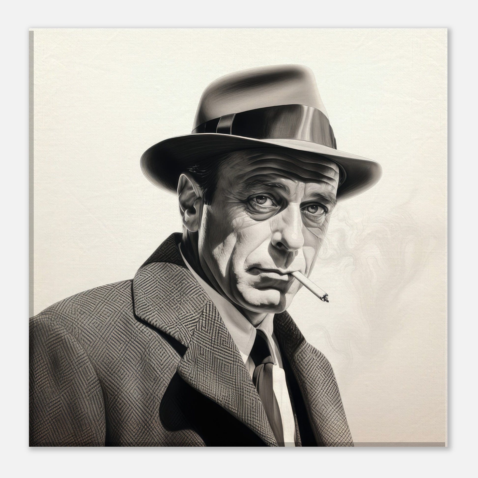The 50's Film Noir Character Series; Gumshoe #2 Artwork AllStyleArt Canvas 30x30 cm / 12x12" 