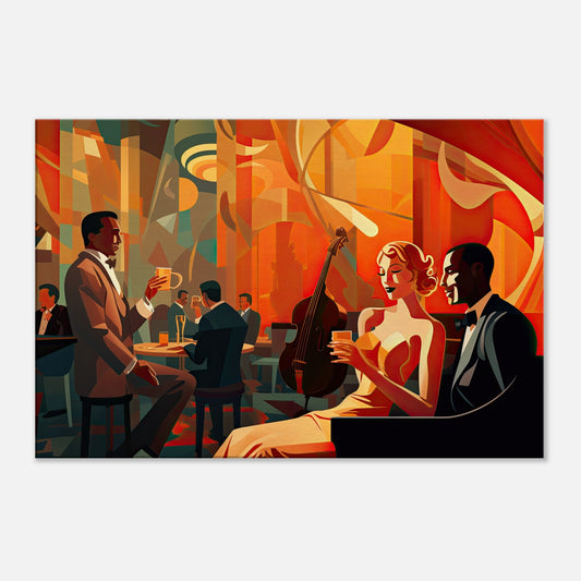 Art Deco Jazz Bar #2 Artwork All Style Art Thick 60x90 cm / 24x36" 