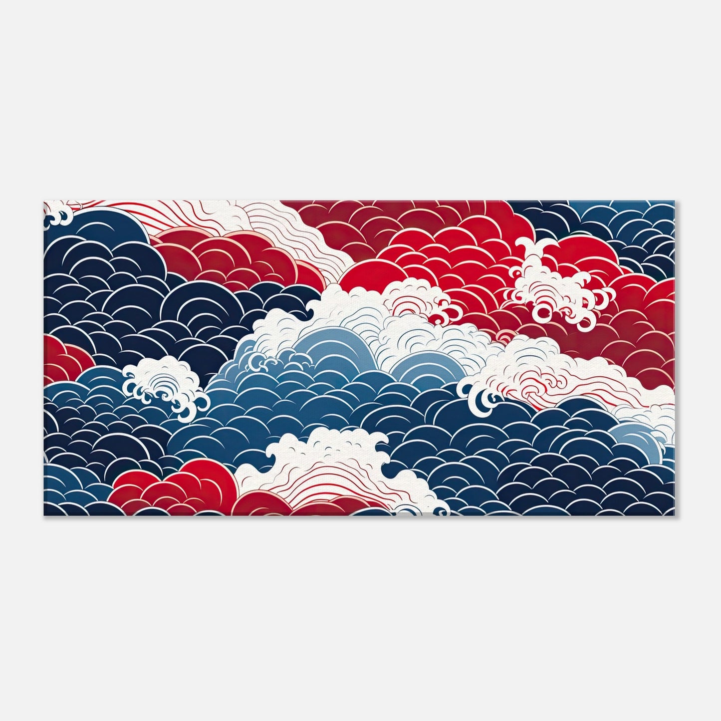 Seigaiha Clouds Pattern Artwork All Style Art Slim 30x60 cm / 12x24" 