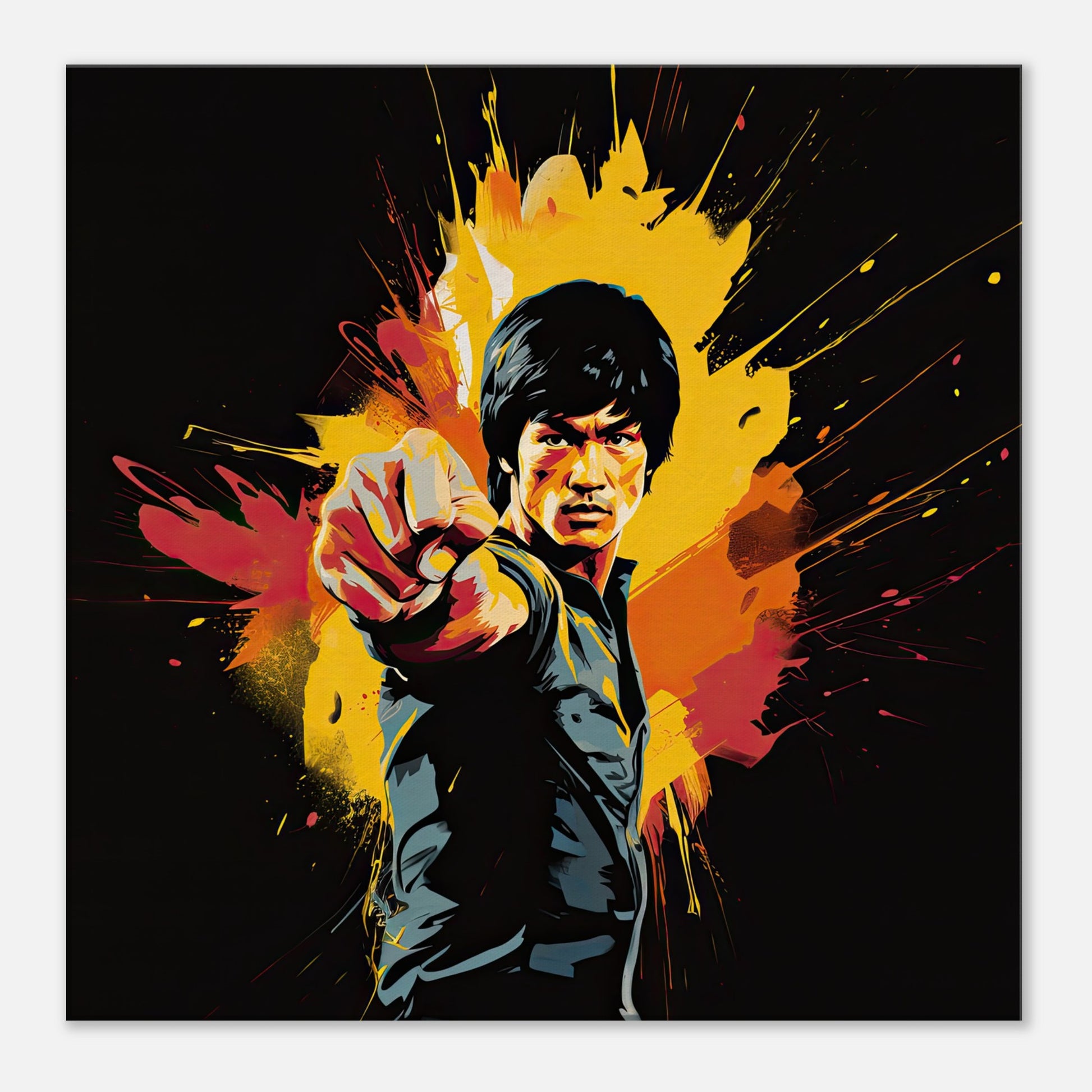 Bruce Lee Artwork AllStyleArt Slim 60x60 cm / 24x24" 