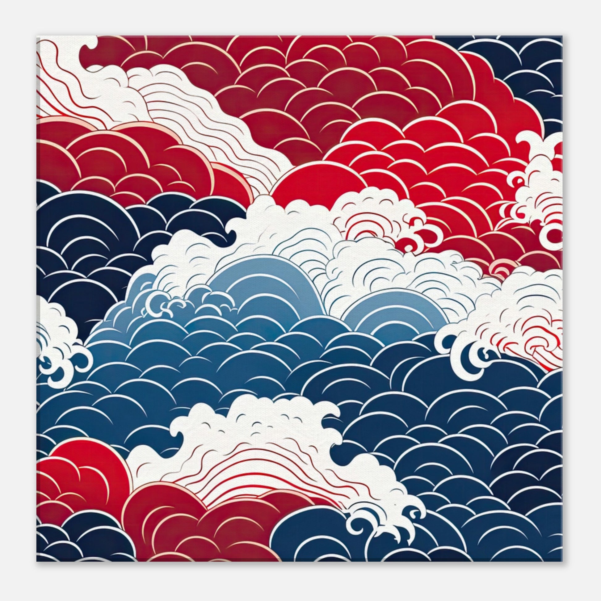 Seigaiha Clouds Pattern Artwork All Style Art Slim 50x50 cm / 20x20" 