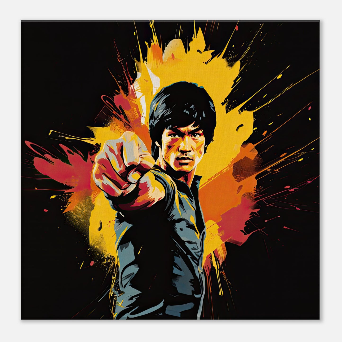 Bruce Lee Artwork AllStyleArt Thick 40x40 cm / 16x16" 