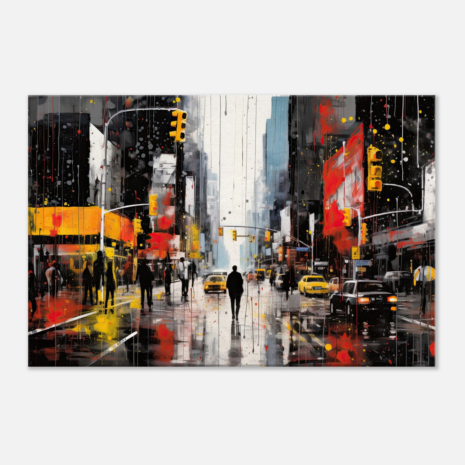 Paint Drizzle City #1 Artwork AllStyleArt Slim 40x60 cm / 16x24" 