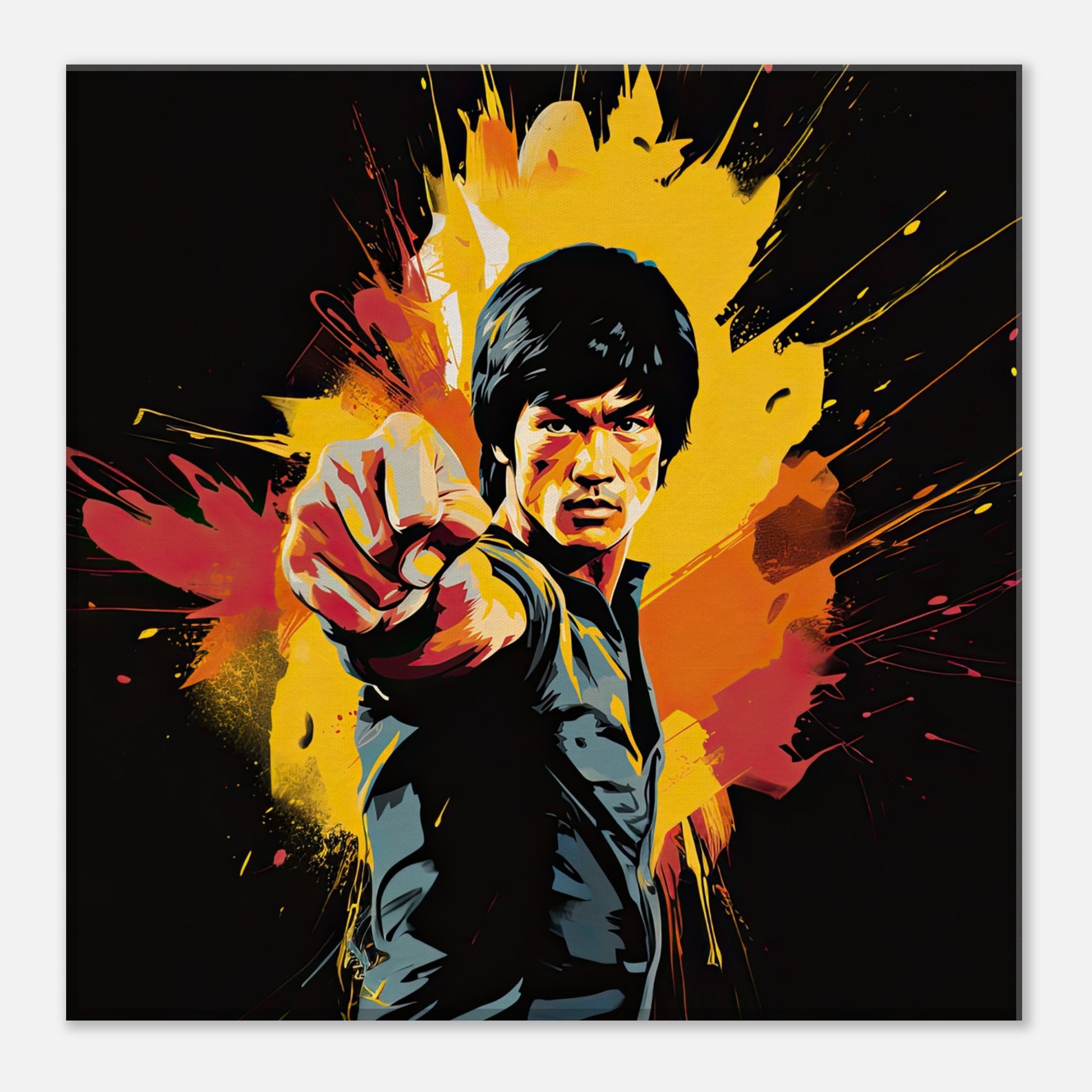 Bruce Lee Artwork AllStyleArt Thick 30x30 cm / 12x12" 