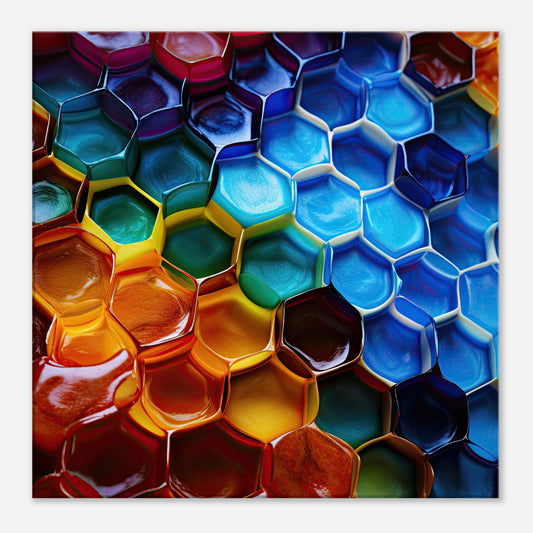 Vivid Honeycomb Artwork All Style Art Thick 60x60 cm / 24x24" 