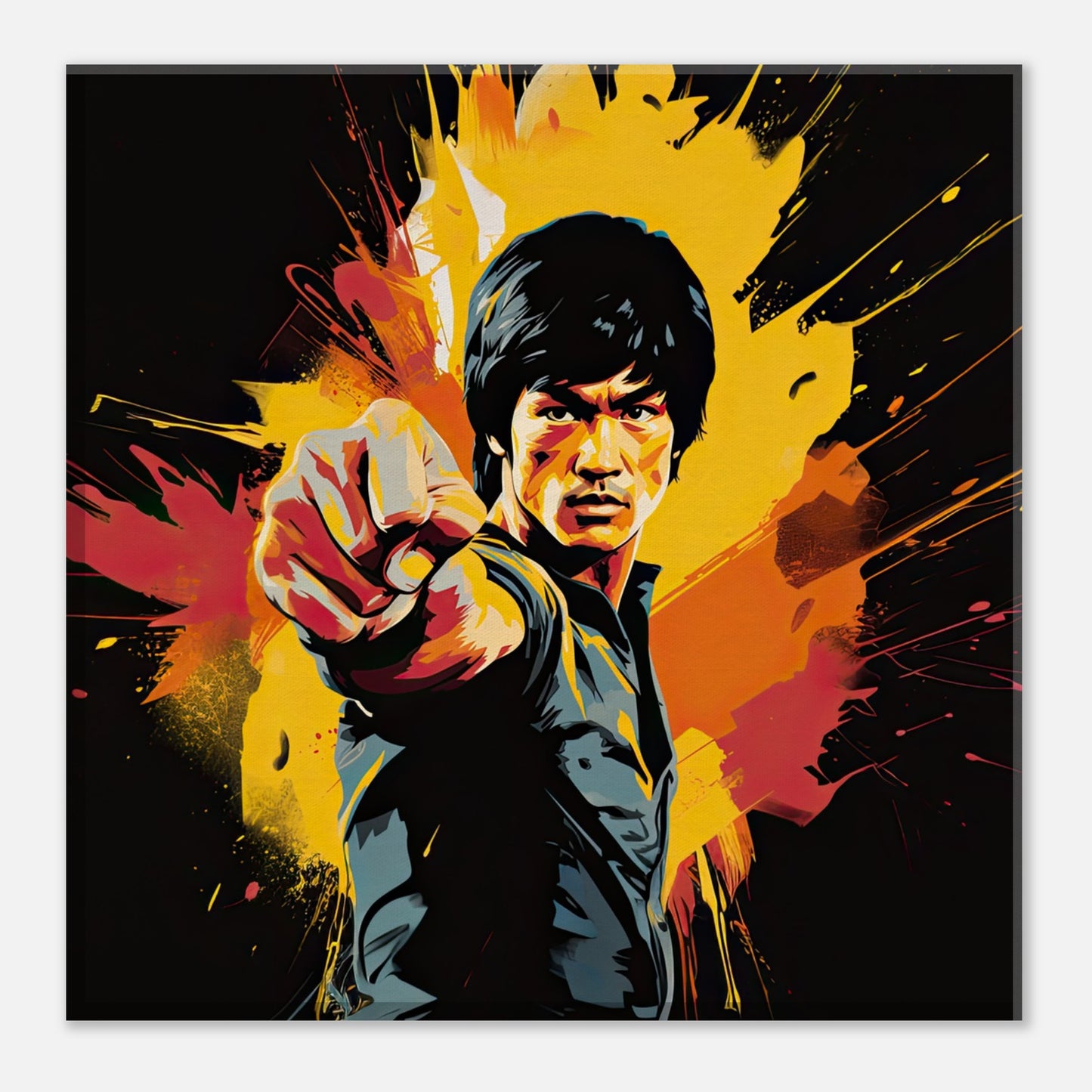 Bruce Lee Artwork AllStyleArt Thick 20x20 cm / 8x8" 