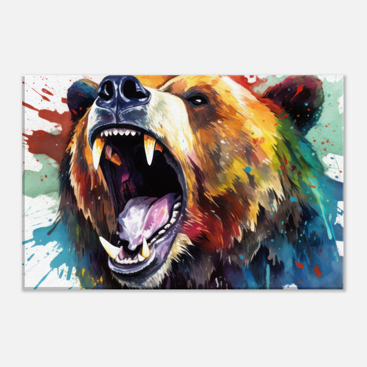 Bear in roaring color Artwork AllStyleArt Slim 30x45 cm / 12x18" 