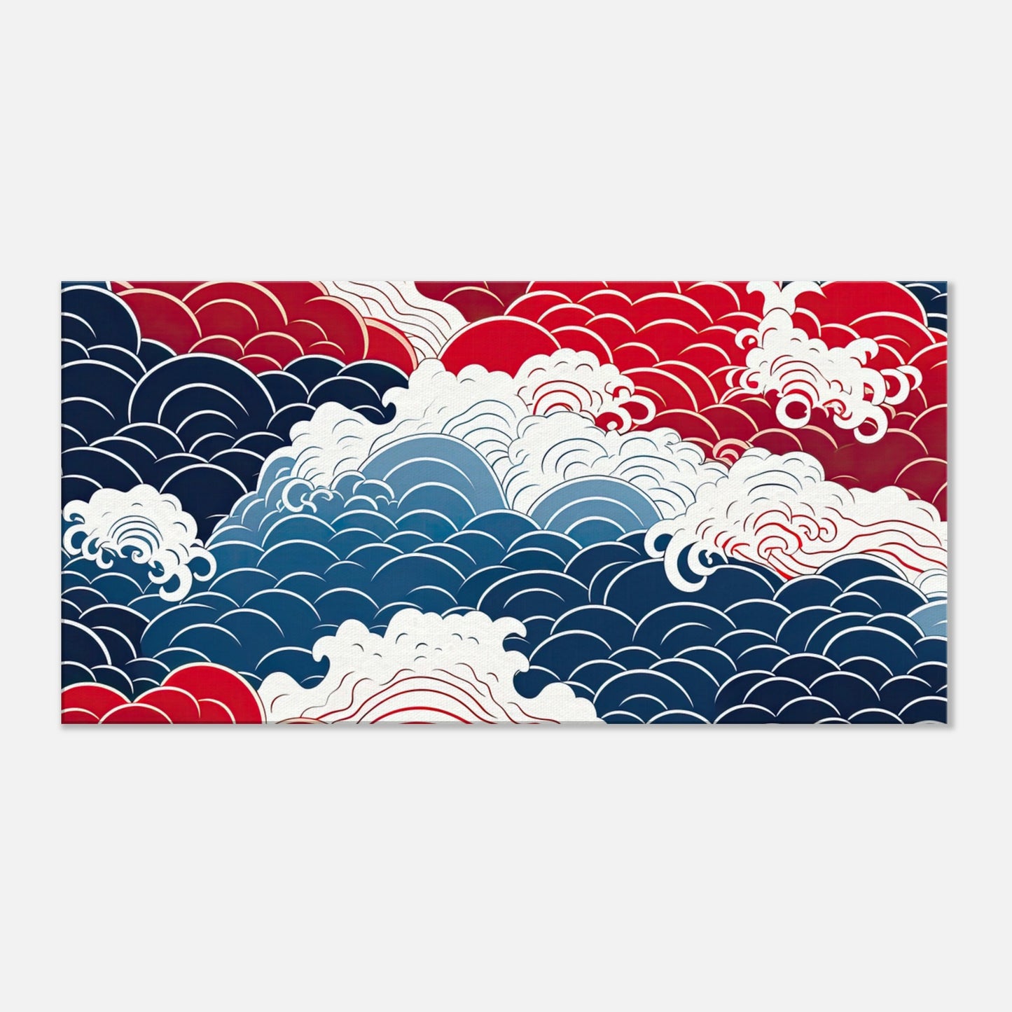 Seigaiha Clouds Pattern Artwork All Style Art Slim 50x100 cm / 20x40" 