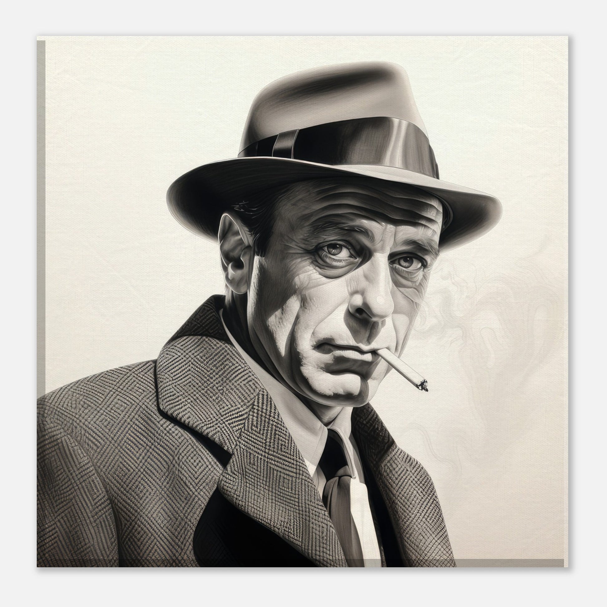 The 50's Film Noir Character Series; Gumshoe #2 Artwork AllStyleArt Canvas 20x20 cm / 8x8" 