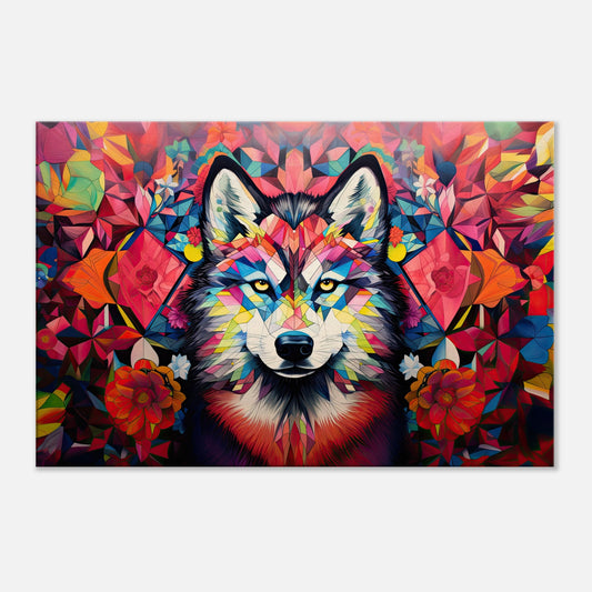 Kaleidoscopic Akita Artwork All Style Art Thick 60x90 cm / 24x36" 