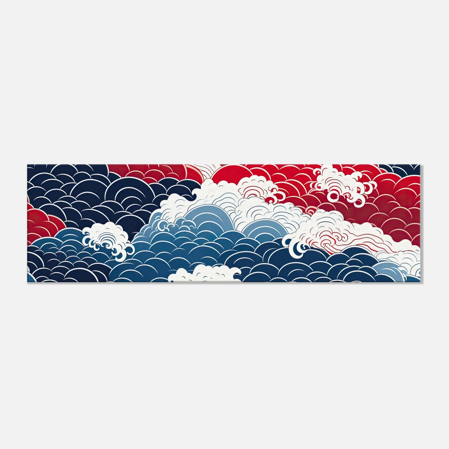 Seigaiha Clouds Pattern Artwork All Style Art Slim 30x100 cm / 12x40" 