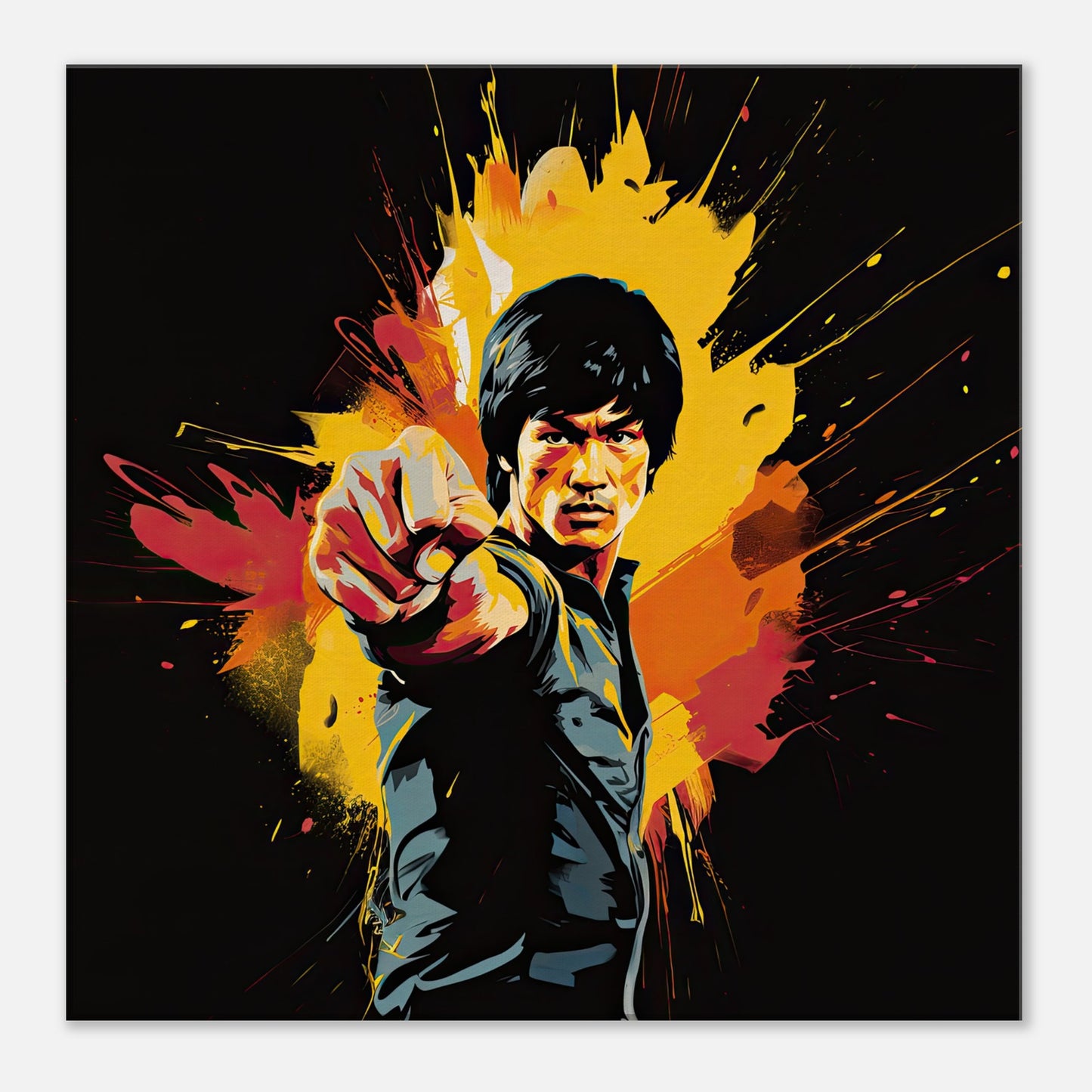 Bruce Lee Artwork AllStyleArt Slim 50x50 cm / 20x20" 
