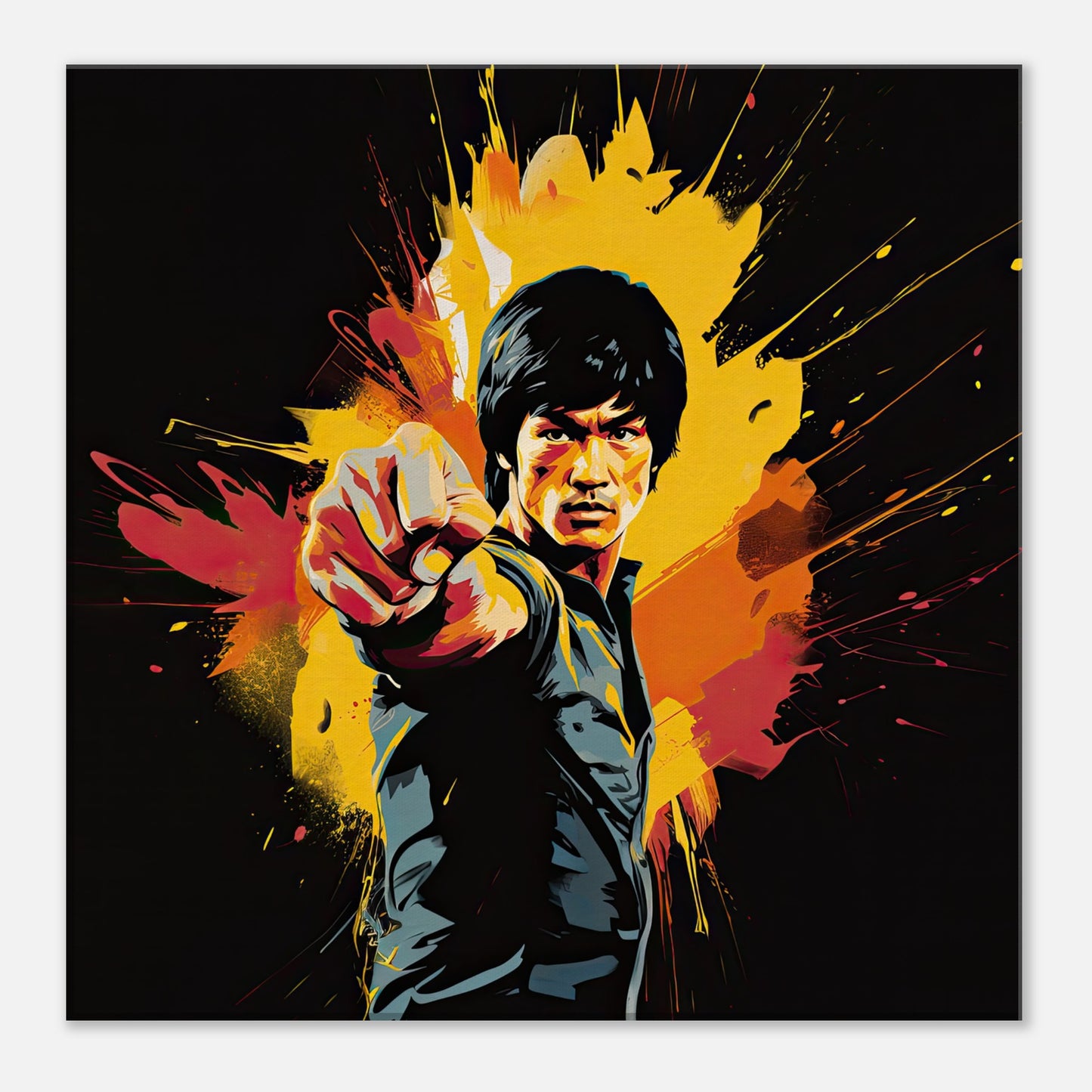 Bruce Lee Artwork AllStyleArt Slim 40x40 cm / 16x16" 