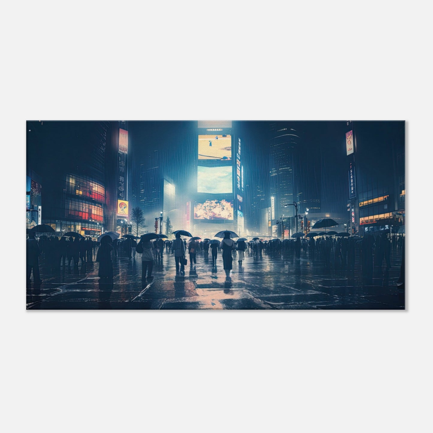 Shibuya Crossing in the Ran Artwork AllStyleArt Thick 40x80 cm / 16x32" 
