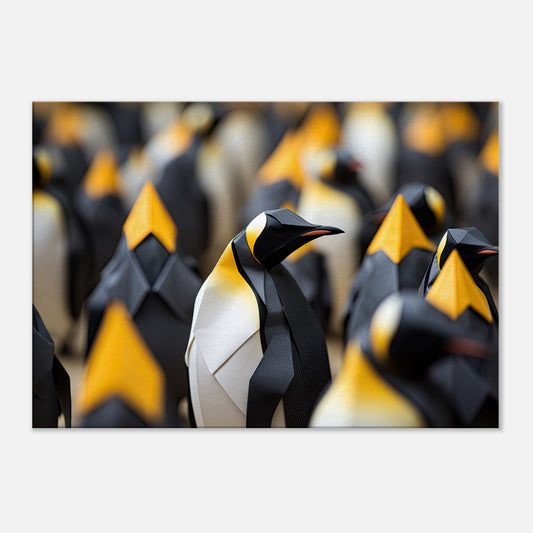 Origami Emperor Penguin Colony Artwork AllStyleArt Thick 70x100 cm / 28x40" 