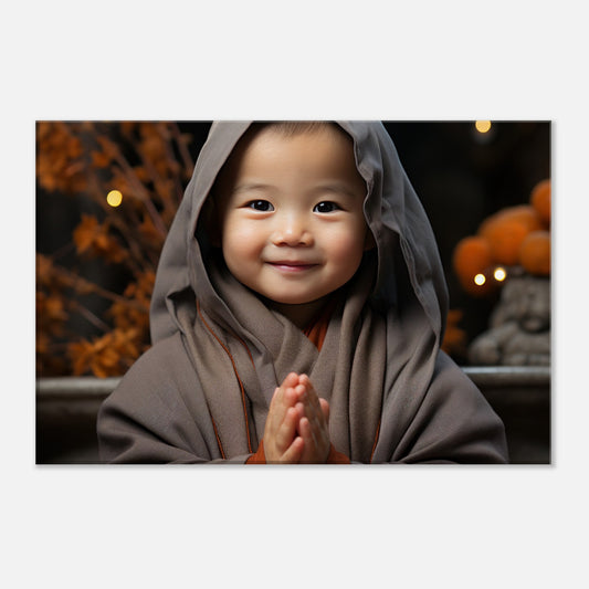 Adorable monk boy in gray robes Artwork AllStyleArt Slim 30x45 cm / 12x18" 