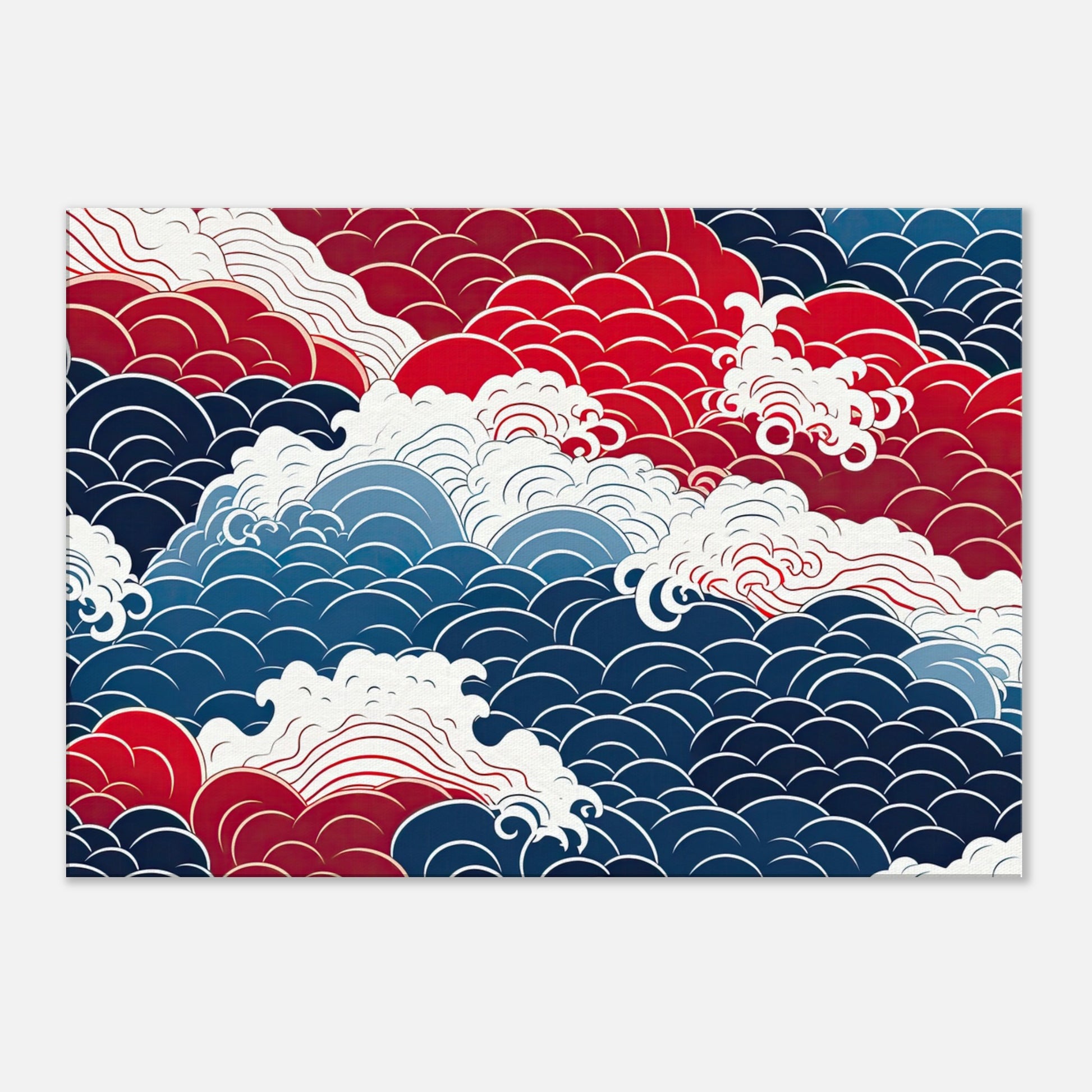 Seigaiha Clouds Pattern Artwork All Style Art Slim 70x100 cm / 28x40" 