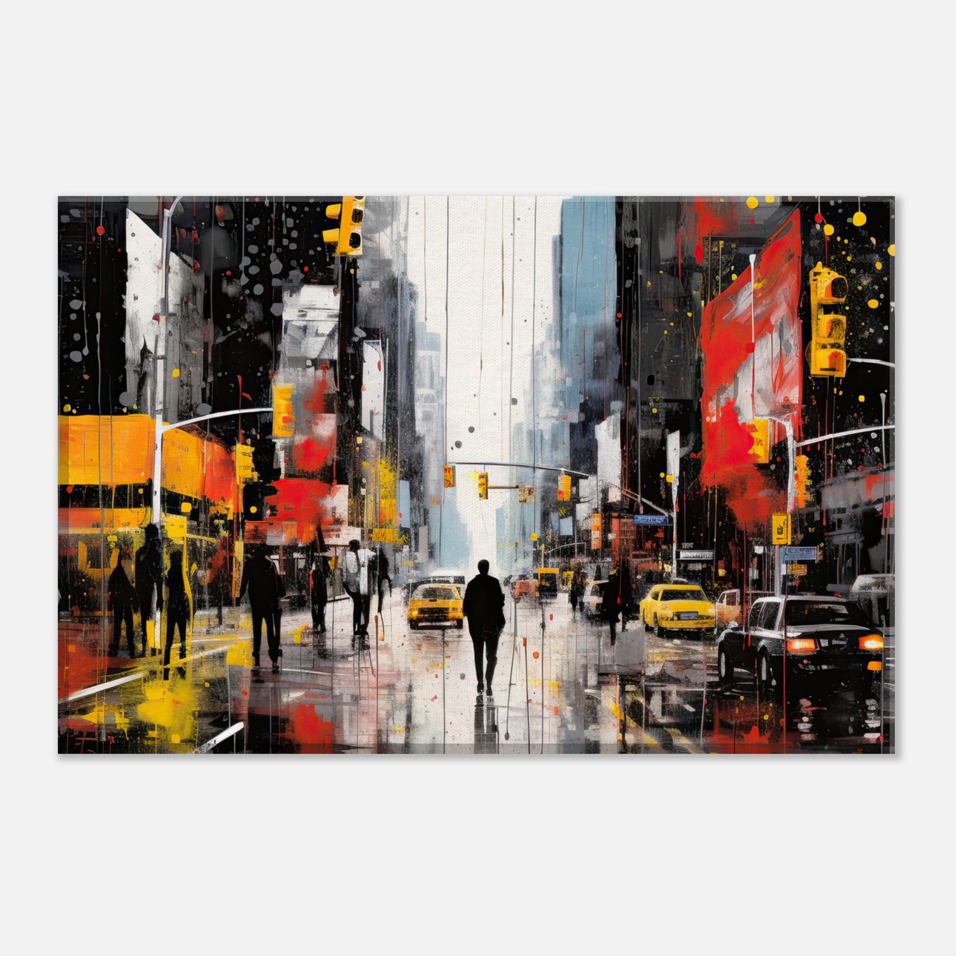 Paint Drizzle City #1 Artwork AllStyleArt Thick 20x30 cm / 8x12" 
