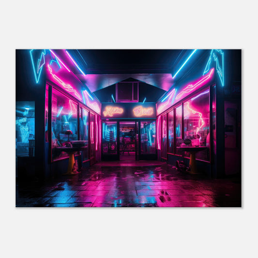 Neon Eatery Artwork AllStyleArt Canvas 70x100 cm / 28x40" 