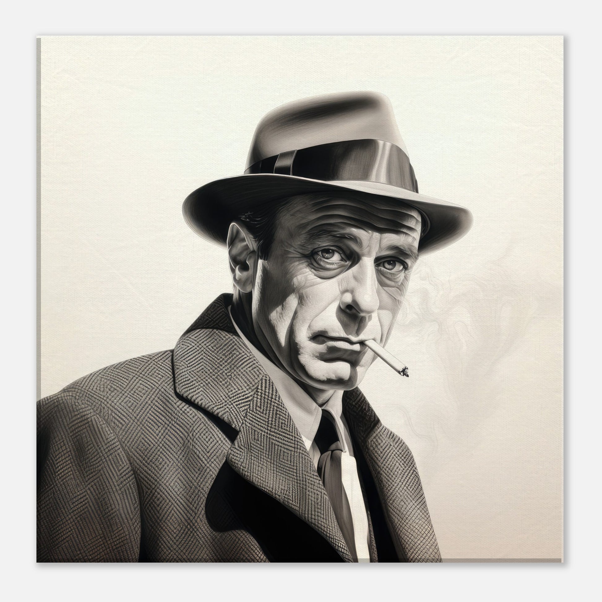 The 50's Film Noir Character Series; Gumshoe #2 Artwork AllStyleArt Canvas 40x40 cm / 16x16" 