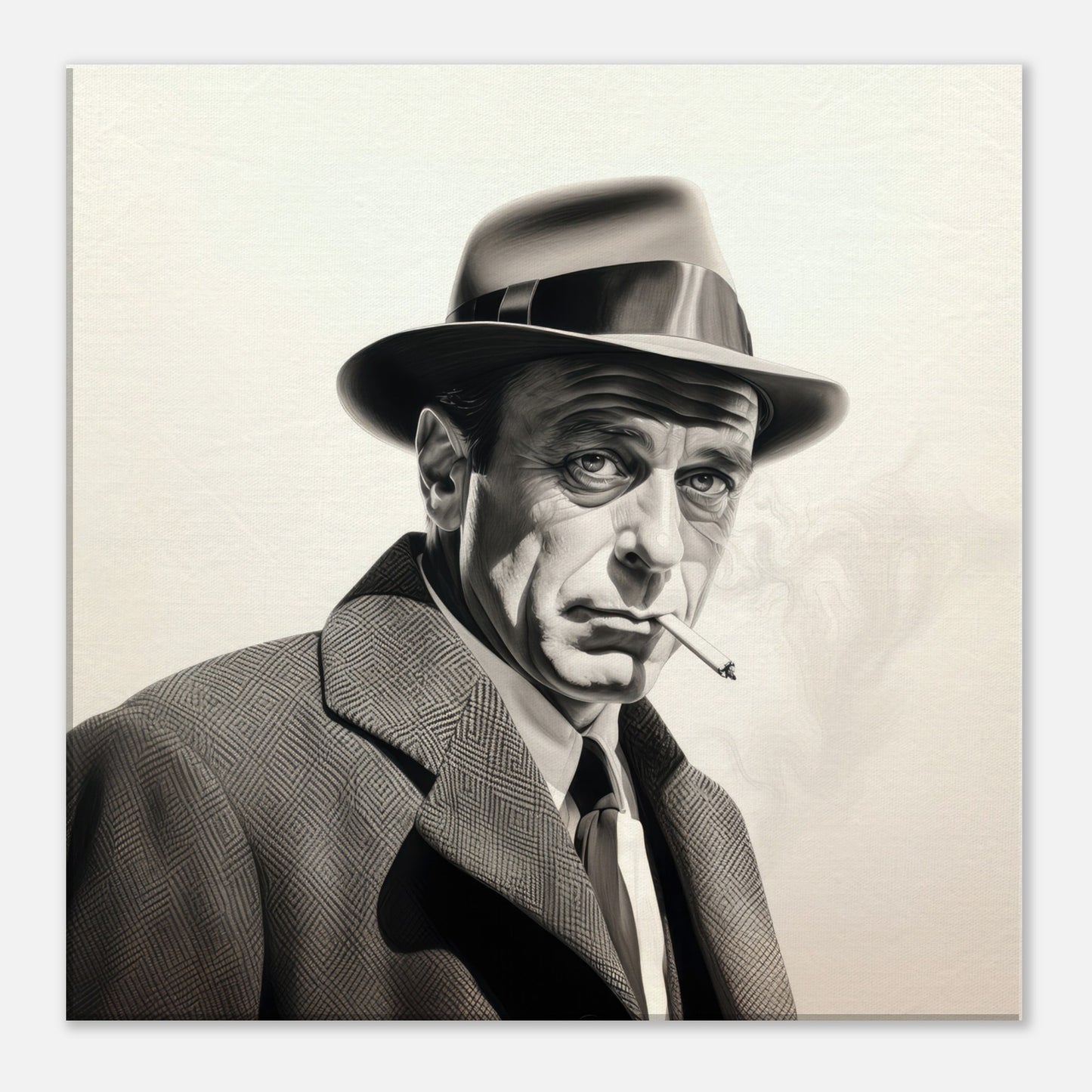 The 50's Film Noir Character Series; Gumshoe #2 Artwork AllStyleArt Canvas 50x50 cm / 20x20" 