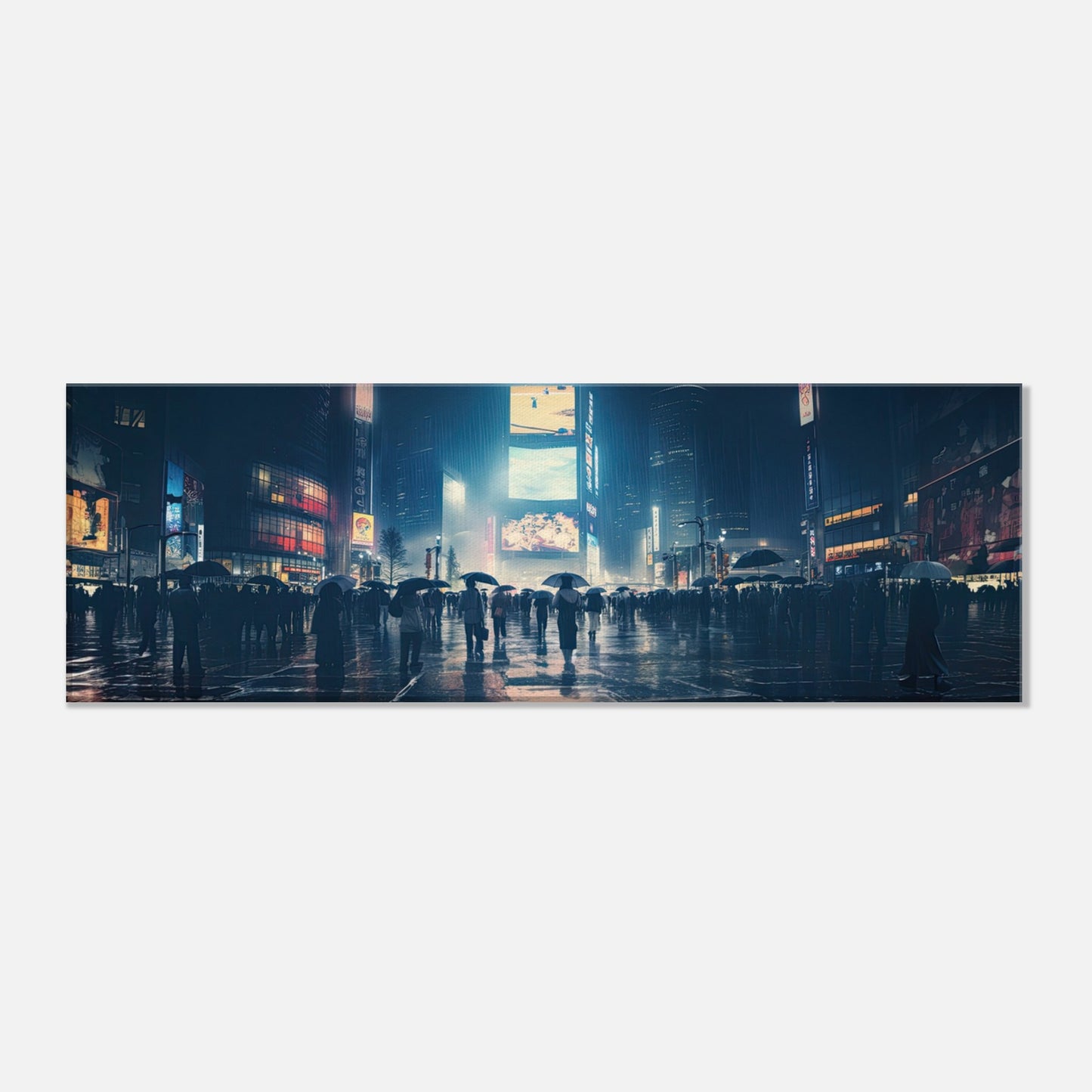 Shibuya Crossing in the Ran Artwork AllStyleArt Thick 20x60 cm / 8x24" 