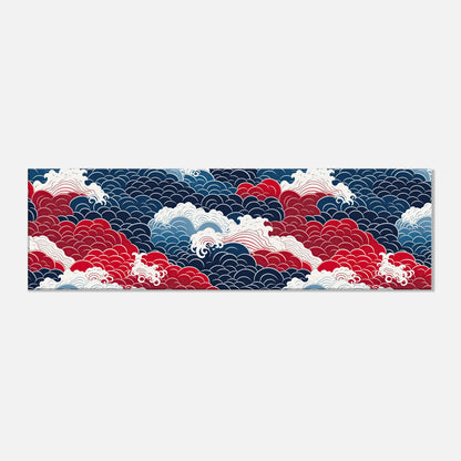 Seigaiha Clouds Pattern Artwork All Style Art Thick 30x100 cm / 12x40" 