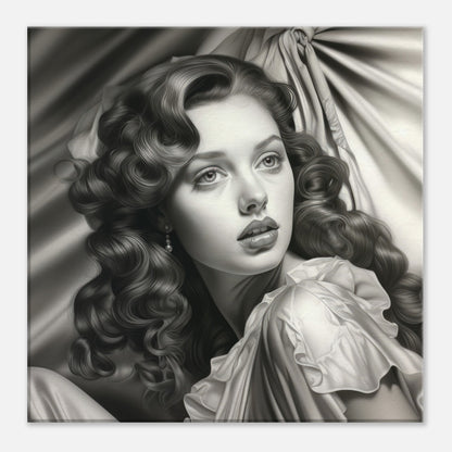 The 50's Film Noir Character Series; Damsel In Distress #3 Artwork AllStyleArt Canvas 40x40 cm / 16x16" 